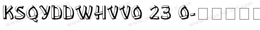 KSQYDDWHVV0 23 0字体转换